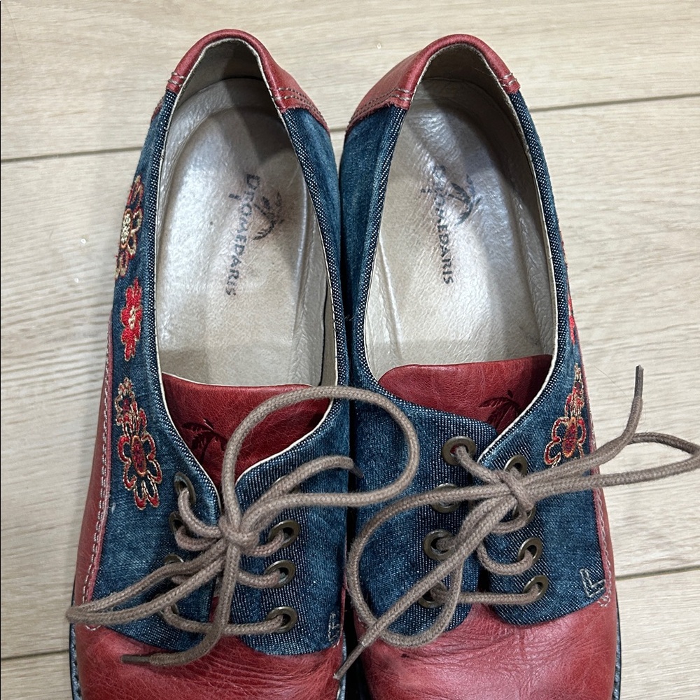 Dromedaris Whimsy Flowers Kiara Lug Sole Oxford Size 39 - Picture 13 of 16
